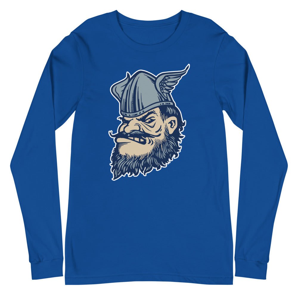 BYU Idaho Vintage Long Sleeve Shirt - 1940s Rick's Vikings Art Long Sleeve Shirt - rivalryweek