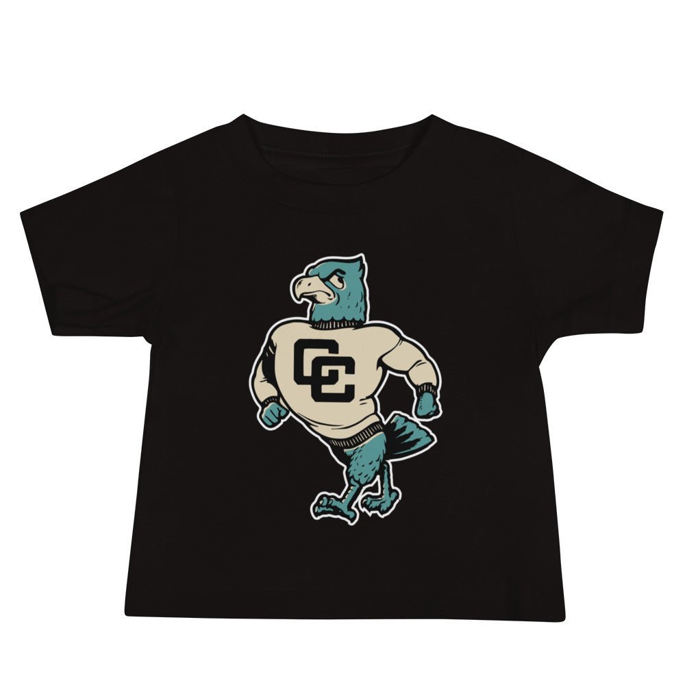 Cabrillo College Baby T Shirt - 1960 Vintage Struttin' Seahawk Art Baby Staple Tee - rivalryweek