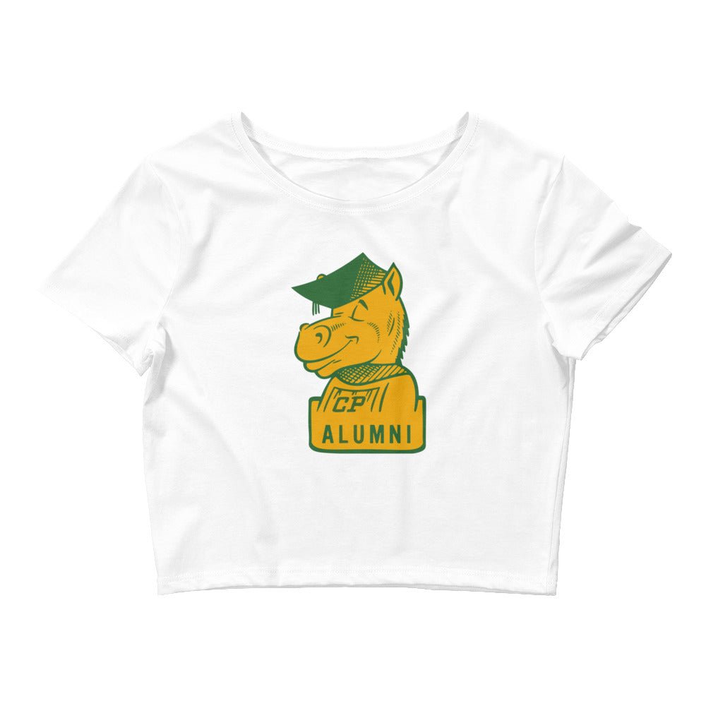 Cal Poly Vintage Alumni Crop Top - 1960s Mustang Grad Art Crop Top - Rivalry Week