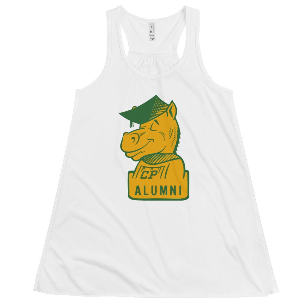 Cal Poly Vintage Alumni Women's Flowy Tank Top - 1960s Mustang Grad Art W Tank Top - Rivalry Week