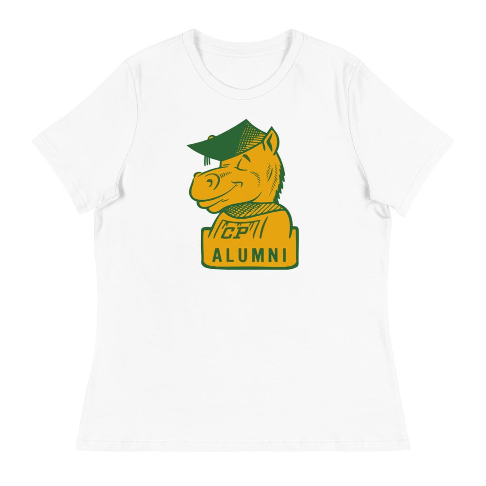 Cal Poly Vintage Alumni Women's Relaxed Shirt - 1960s Mustang Grad Art W Relaxed T Shirt - Rivalry Week