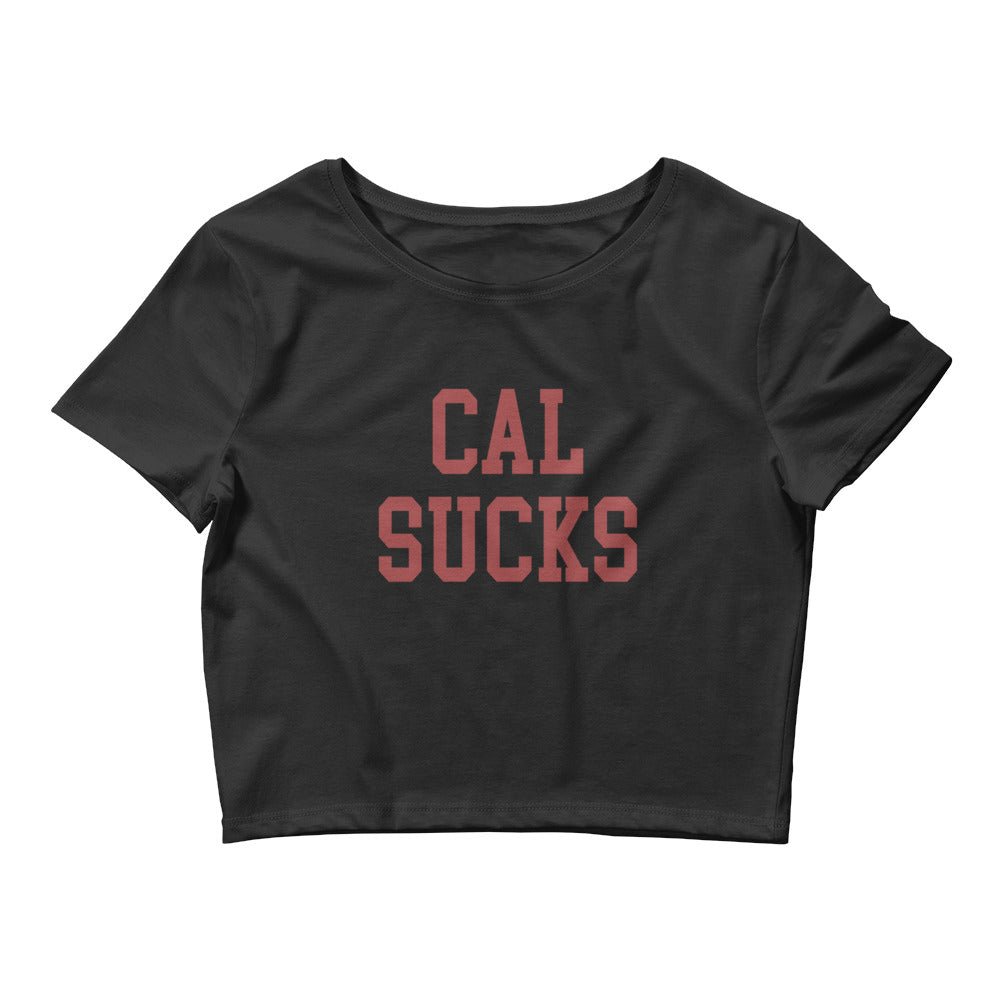 Cal Sucks Stanford Rivalry Crop Top Black Crop Top - rivalryweek