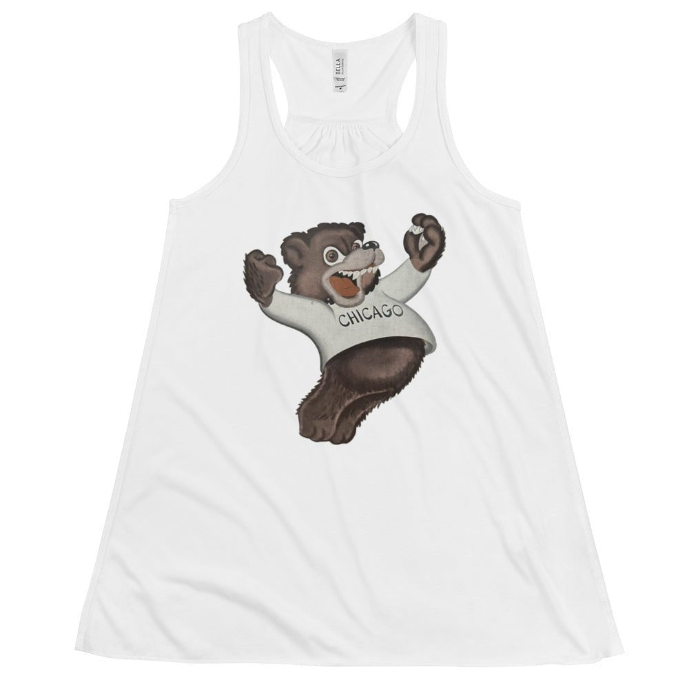 Chicago Bears Vintage Women's Flowy Tank Top - 1948 Cheering Staley Art W Tank Top - Rivalry Week