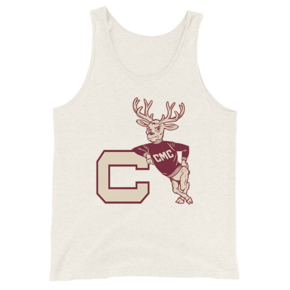 Claremont Mckenna Vintage Men's Tank Top - 1950s Leanin' Stag Art Mens Tank Top - rivalryweek