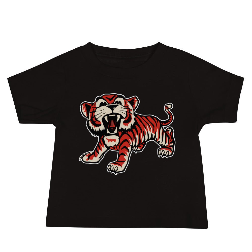 Colorado Collage Vintage Baby T Shirt - 1950s Roaring Tiger Art Baby Staple Tee - rivalryweek