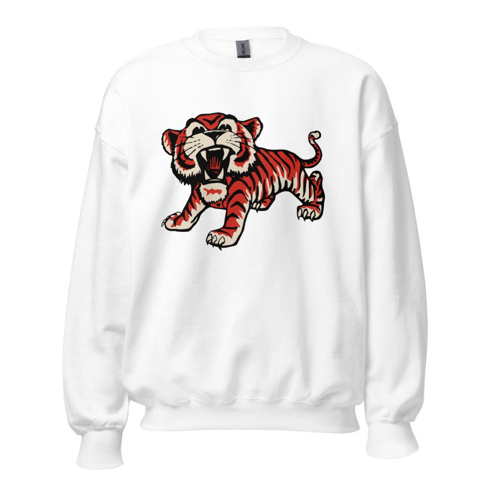 Colorado Collage Vintage Crew Neck Sweatshirt - 1950s Roaring Tiger Art Sweatshirt - rivalryweek