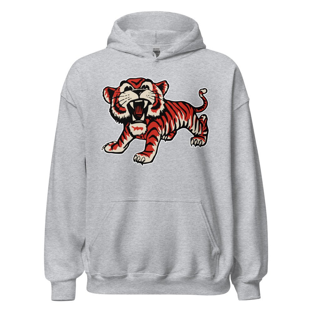 Colorado Collage Vintage Hoodie - 1950s Roaring Tiger Art Hoodie - rivalryweek