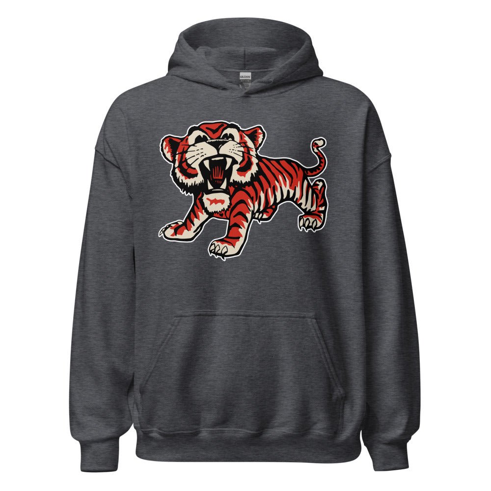 Colorado Collage Vintage Hoodie - 1950s Roaring Tiger Art Hoodie - rivalryweek