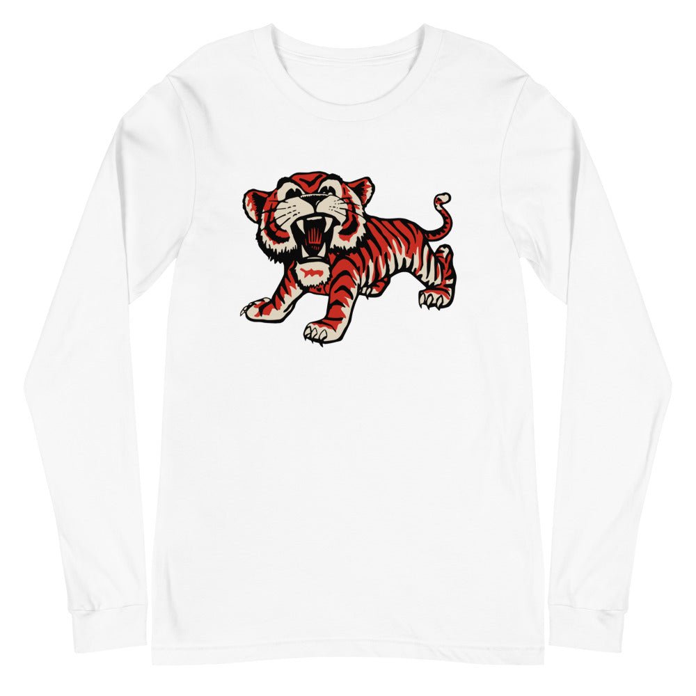 Colorado Collage Vintage Long Sleeve Shirt - 1950s Roaring Tiger Art Long Sleeve Shirt - rivalryweek