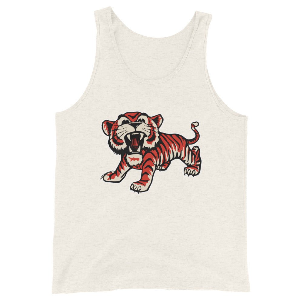 Colorado Collage Vintage Men's Tank Top - 1950s Roaring Tiger Art Mens Tank Top - rivalryweek