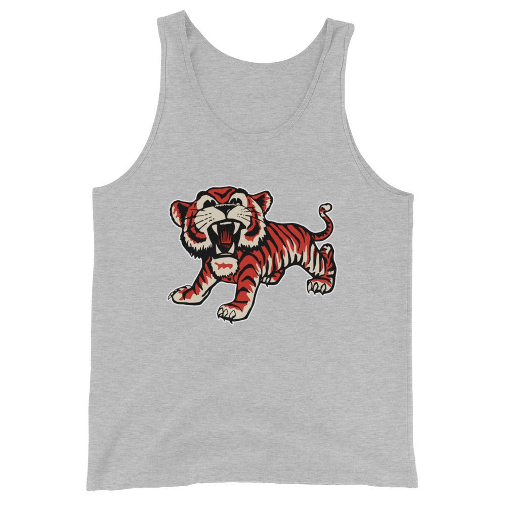 Colorado Collage Vintage Men's Tank Top - 1950s Roaring Tiger Art Mens Tank Top - rivalryweek