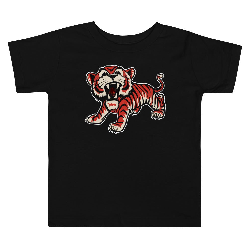 Colorado Collage Vintage Toddler T Shirt - 1950s Roaring Tiger Art Toddler Staple Tee - rivalryweek