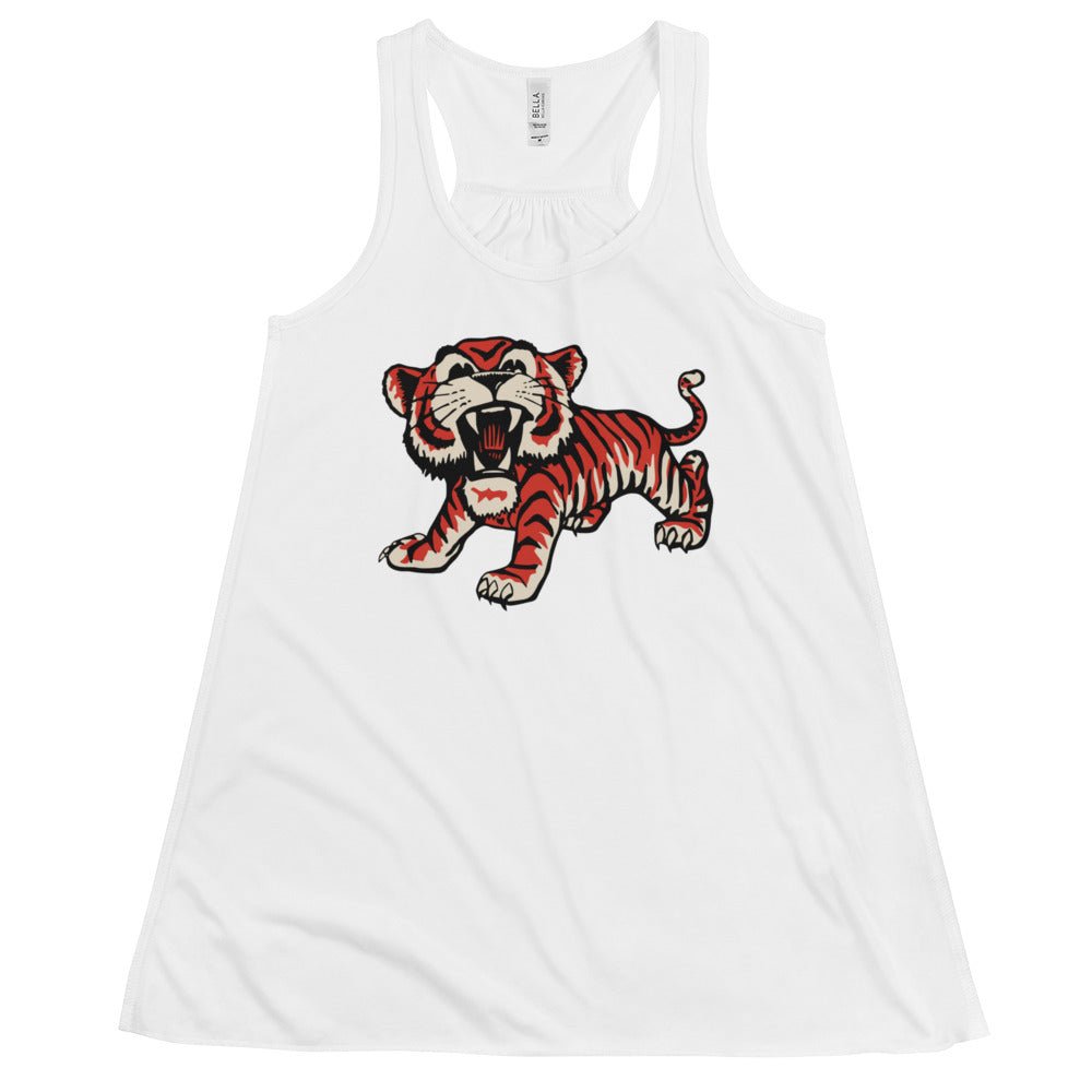 Colorado Collage Vintage Women's Flowy Tank Top - 1950s Roaring Tiger Art W Tank Top - rivalryweek