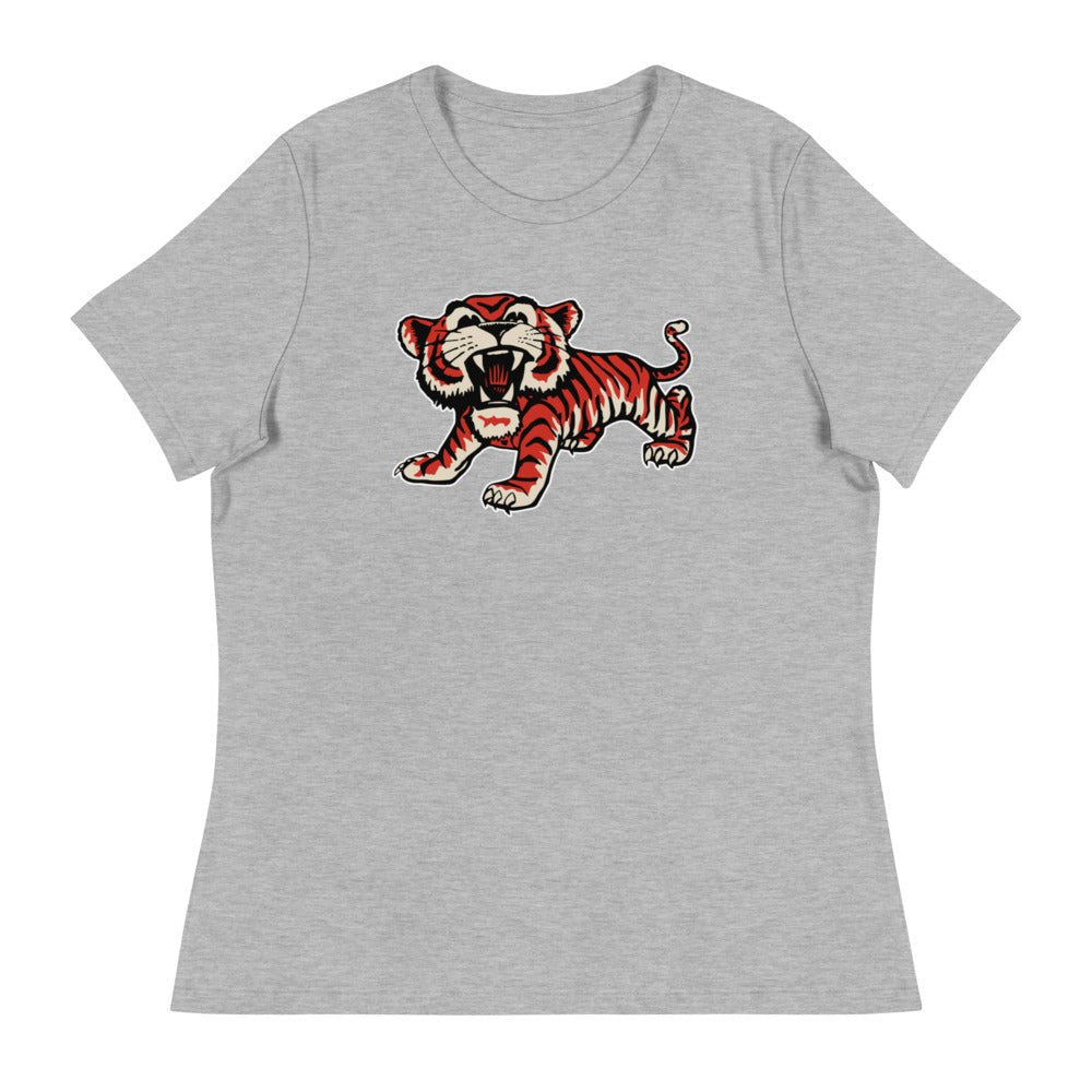 Colorado Collage Vintage Women's Relaxed Shirt - 1950s Roaring Tiger Art W Relaxed T Shirt - rivalryweek