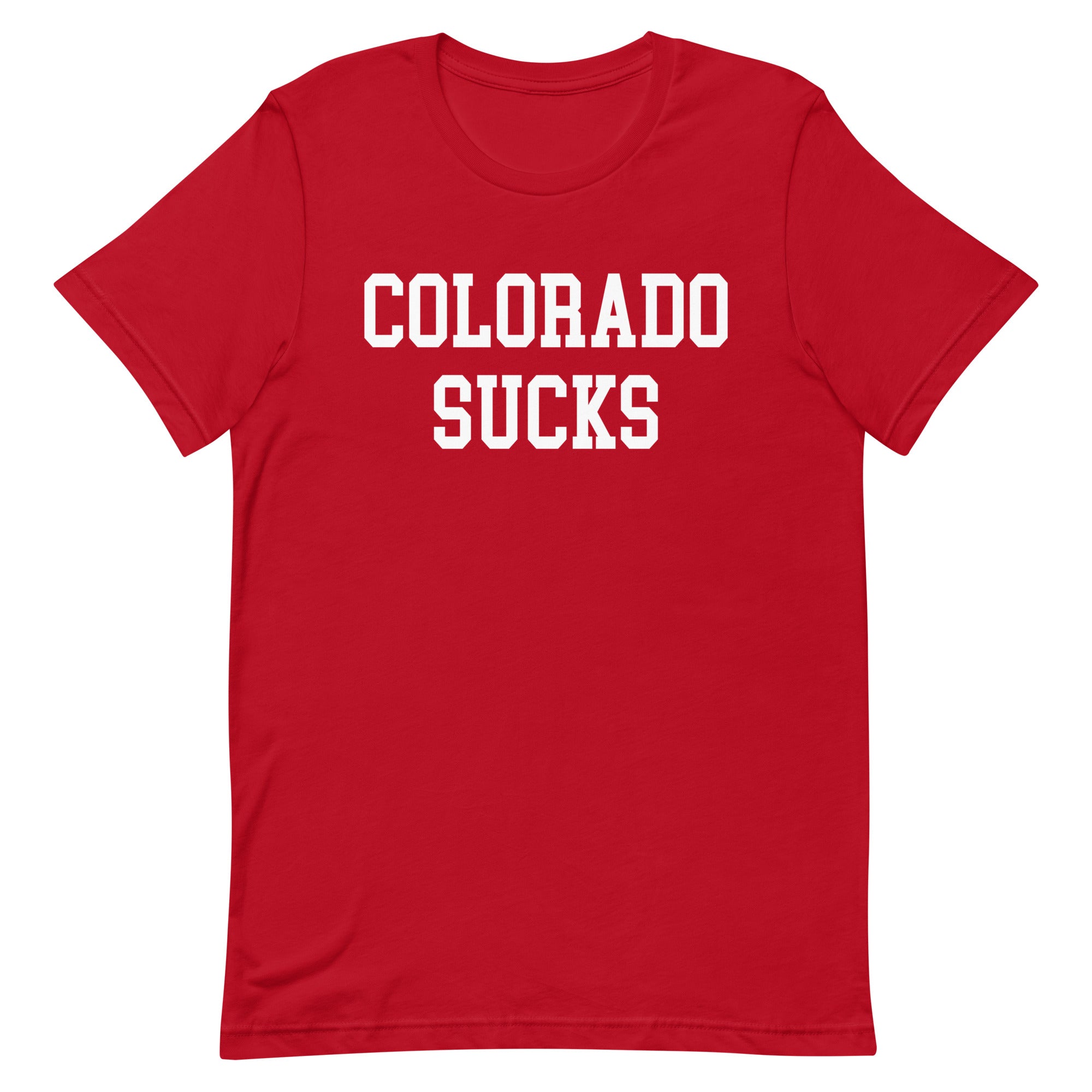 Colorado Sucks Utah Rivalry T Shirt Red Crop Top - rivalryweek