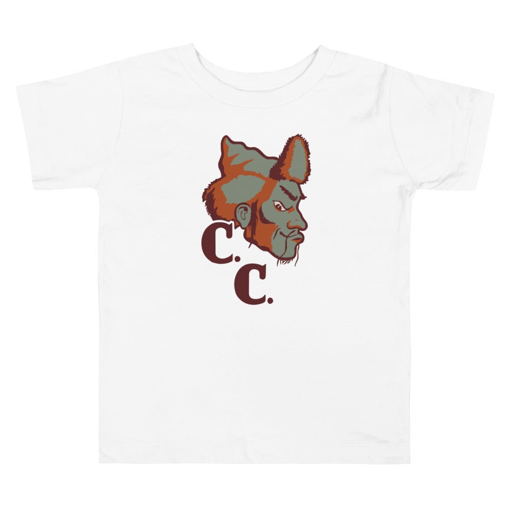 Compton College Vintage Toddler T Shirt - 1950s C.C. Tartars Art Toddler Staple Tee - rivalryweek