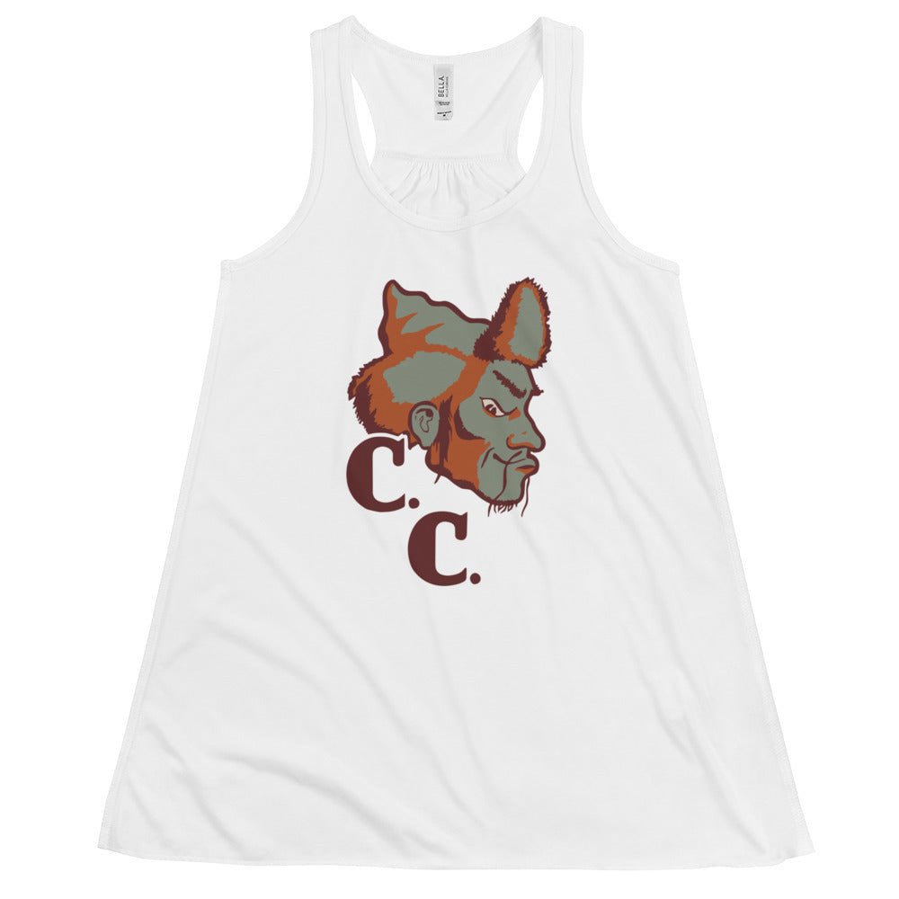 Compton College Vintage Women's Flowy Tank Top - 1950s C.C. Tartars Art W Tank Top - rivalryweek