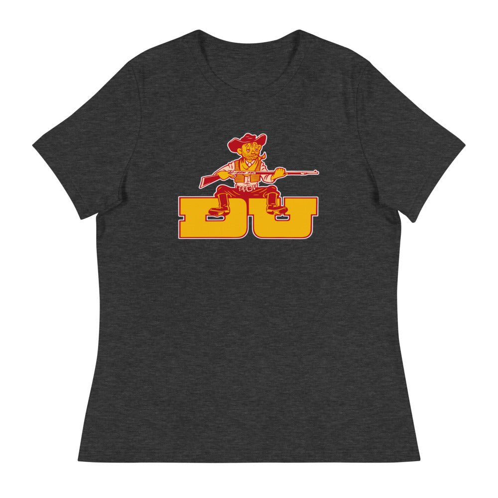 Denver University Vintage Mascot Women's Relaxed Shirt - 1950s Tired Pioneer Art W Relaxed T Shirt - Rivalry Week