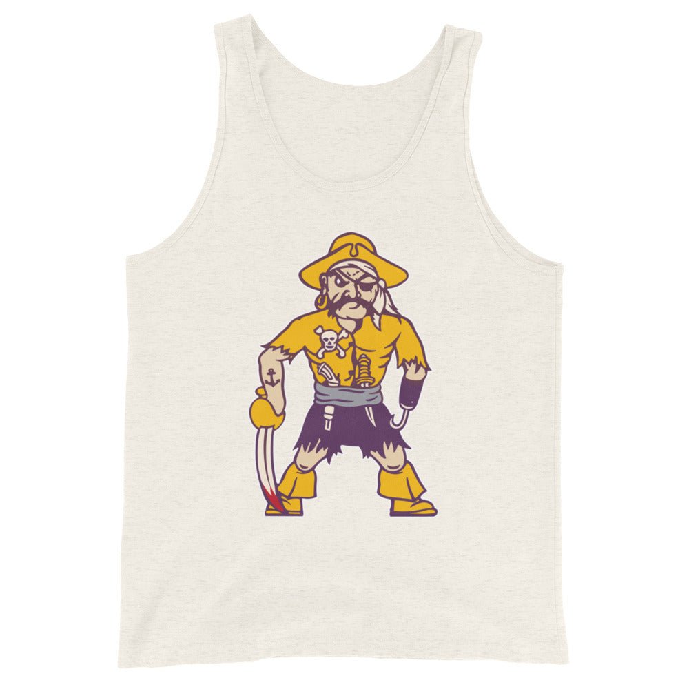 ECU Vintage Mascot Men's Tank Top - 1950s Purple Pirate Art Mens Tank Top - Rivalry Week