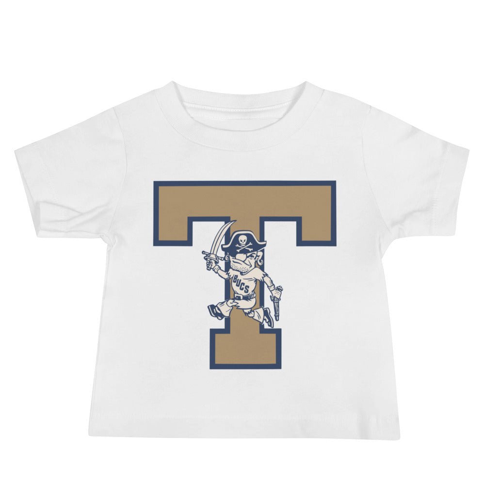 ETSU Vintage Baby T Shirt - 1950s Buccaneer Block T Art Baby Staple Tee - Rivalry Week