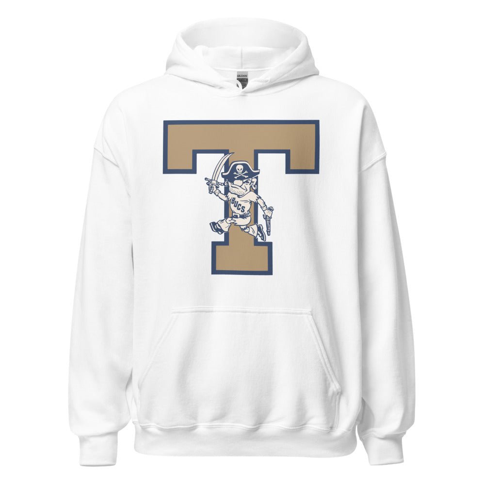 ETSU Vintage Hoodie - 1950s Buccaneer Block T Art Hoodie - Rivalry Week