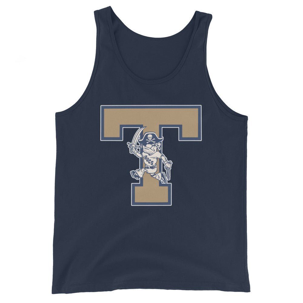 ETSU Vintage Men's Tank Top - 1950s Buccaneer Block T Art Mens Tank Top - Rivalry Week