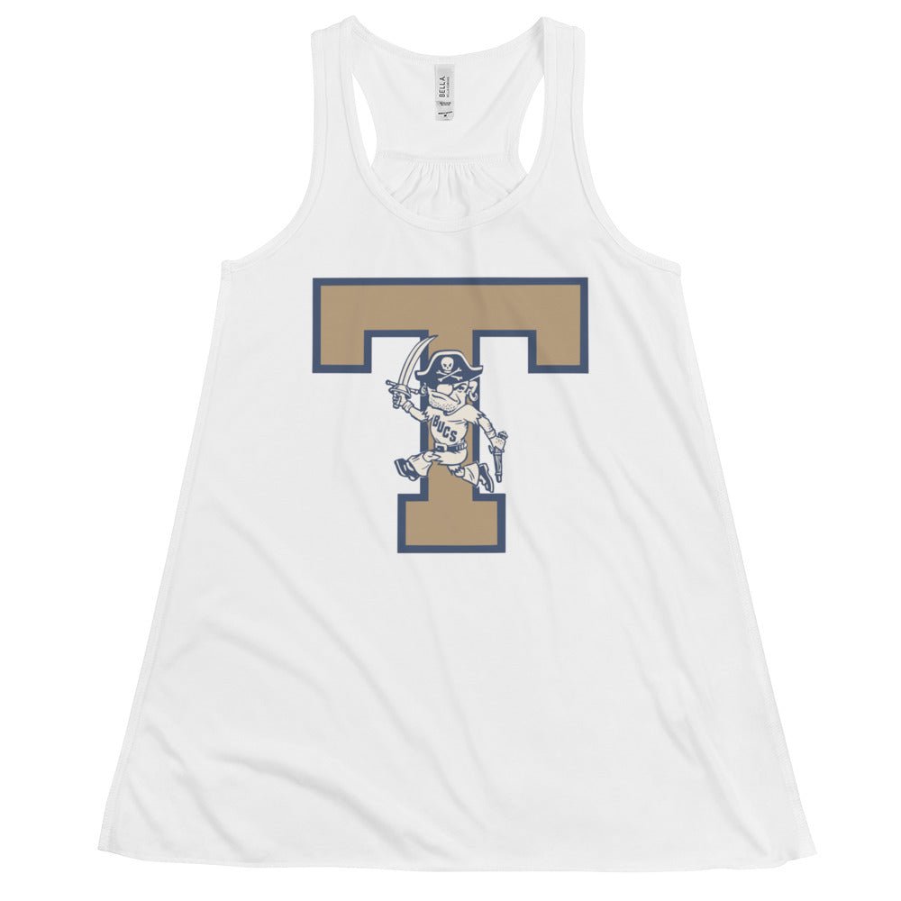 ETSU Vintage Women's Flowy Tank Top - 1950s Buccaneer Block T Art W Tank Top - Rivalry Week