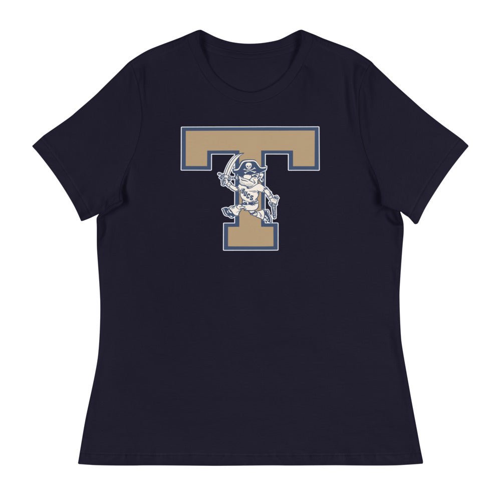 ETSU Vintage Women's Relaxed Shirt - 1950s Buccaneer Block T Art W Relaxed T Shirt - Rivalry Week