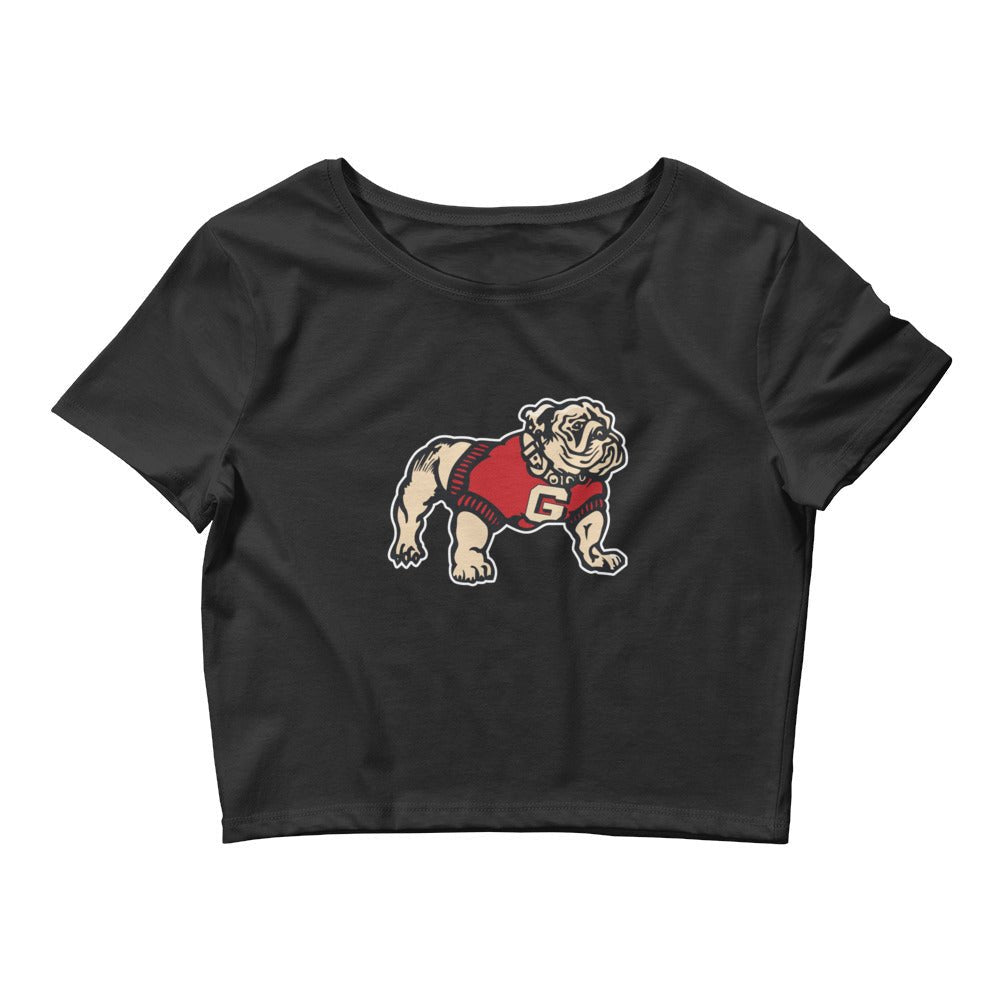 Georgia Bulldog Crop Top - 1940's Vintage Bulldog Art - rivalryweek