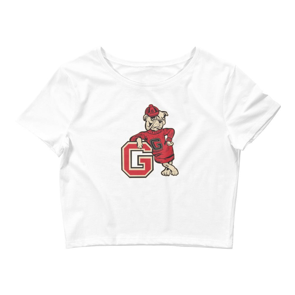 Georgia Crop Top - 1950's Leaning Bulldog Mascot Art - rivalryweek