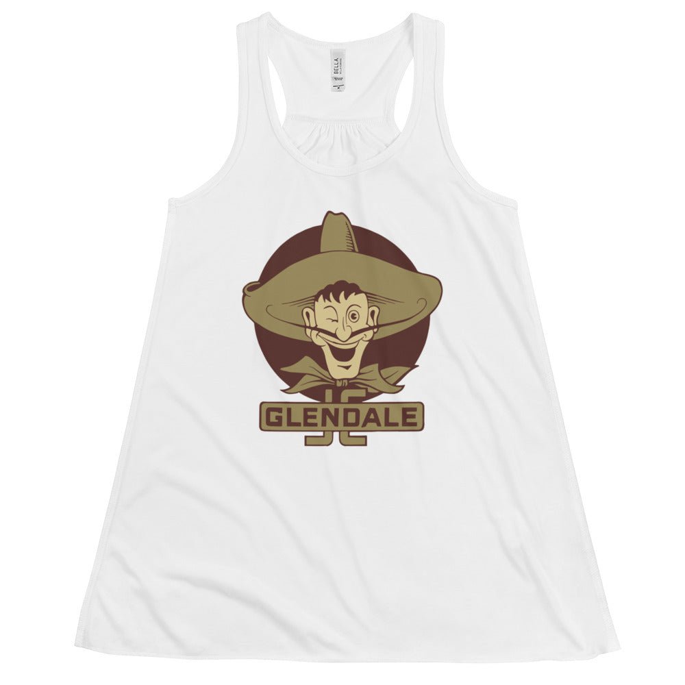 Glendale Community College Vintage Women's Flowy Tank Top - 1930s Big Head Vaquero Art W Tank Top - rivalryweek