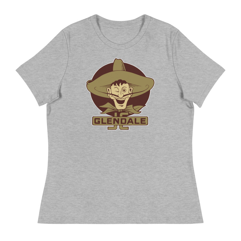 Glendale Community College Vintage Women's Relaxed Shirt - 1930s Big Head Vaquero Art W Relaxed T Shirt - rivalryweek