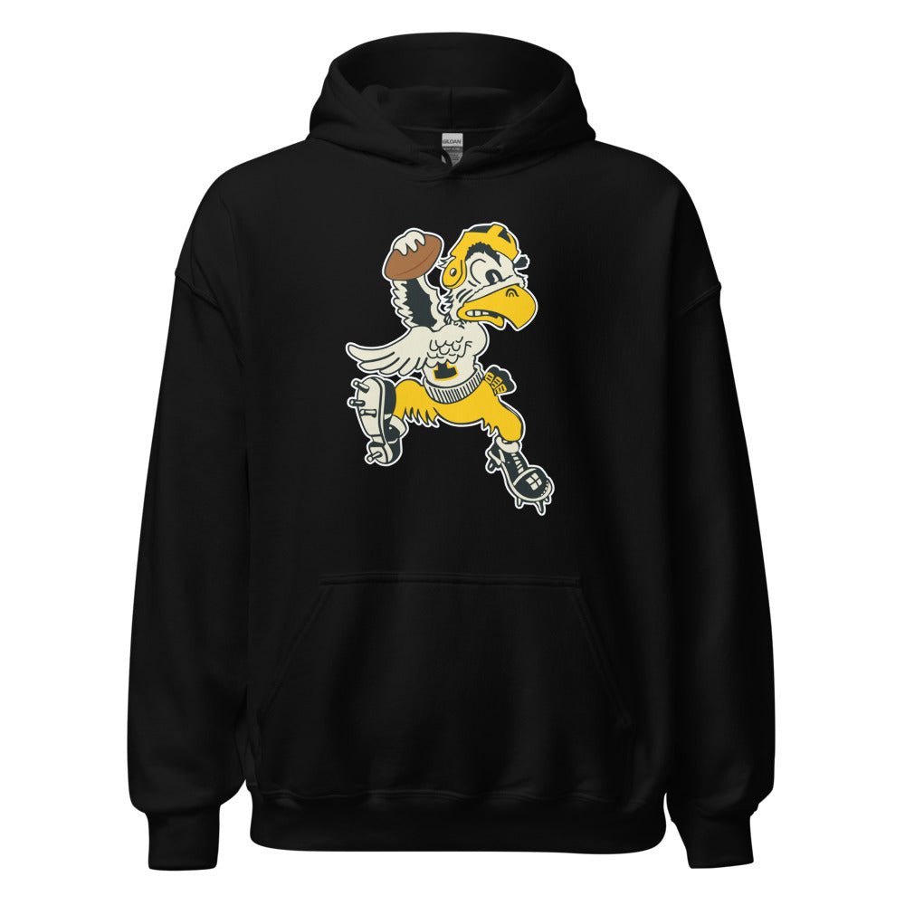 Iowa Football Vintage Hoodie - 1949 Hawkeye Spike Art Hoodie - rivalryweek