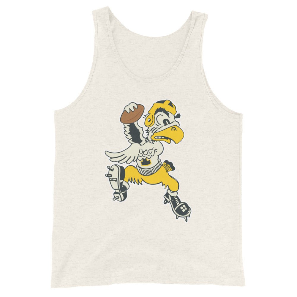 Iowa Football Vintage Men's Tank Top - 1949 Hawkeye Spike Art Mens Tank Top - rivalryweek