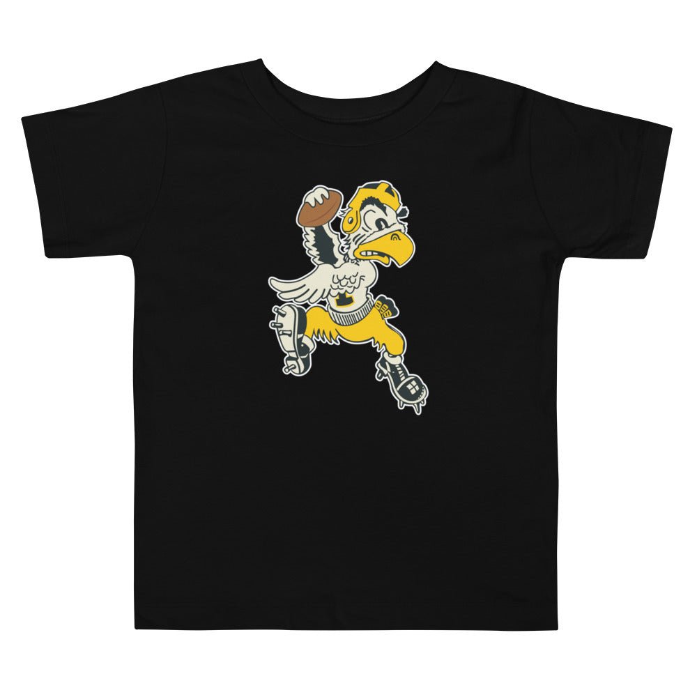 Iowa Football Vintage Toddler T Shirt - 1949 Hawkeye Spike Art Toddler Staple Tee - rivalryweek