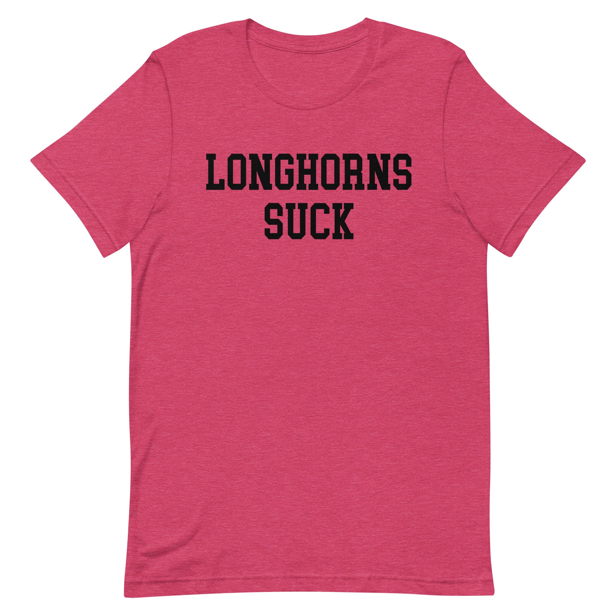 Longhorns Suck Texas Tech Rivalry T Shirt Heather Red Shirt - rivalryweek