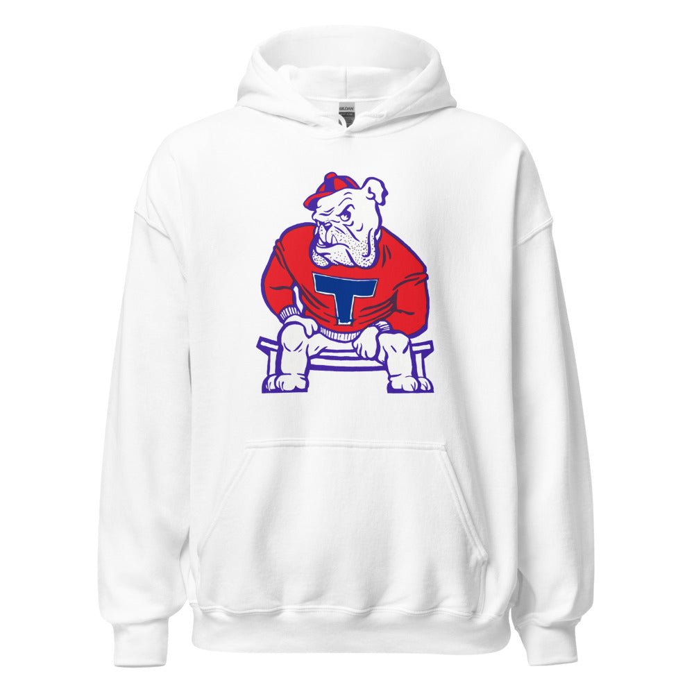 Louisana Tech Vintage Hoodie - 1950s Bulldog Bench Art Hoodie - rivalryweek