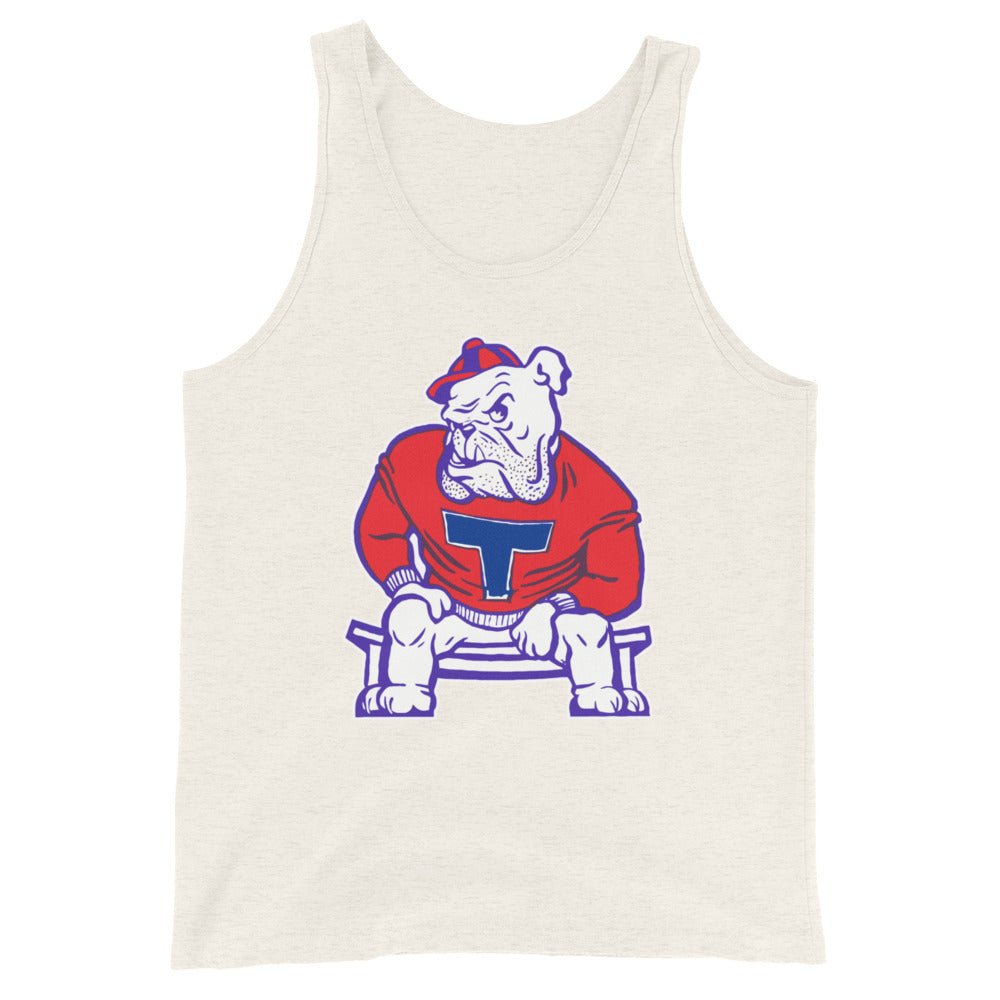 Louisana Tech Vintage Men's Tank Top - 1950s Bulldog Bench Art Mens Tank Top - rivalryweek