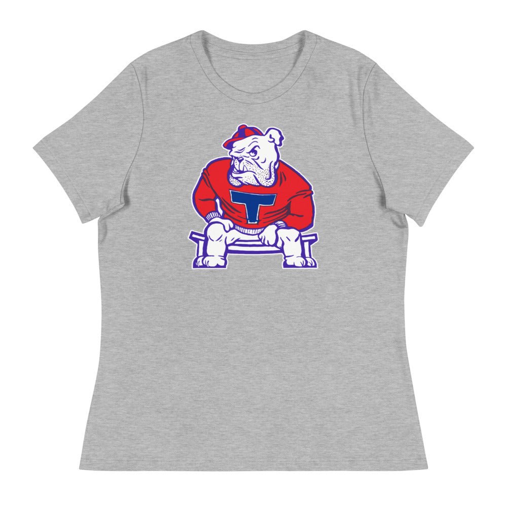 Louisana Tech Vintage Women's Relaxed Shirt - 1950s Bulldog Bench Art W Relaxed T Shirt - rivalryweek