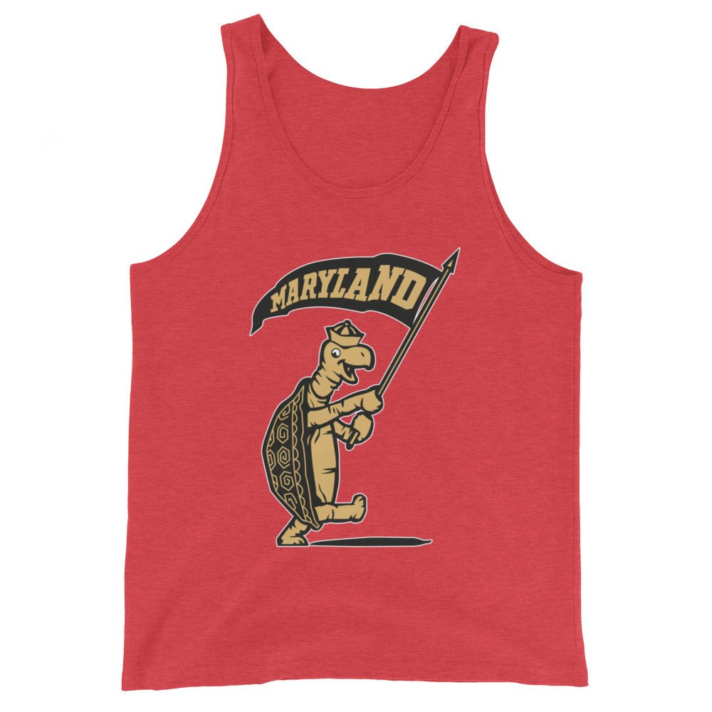 Maryland Vintage Men's Tank Top - 1930s Flag Toting Turtle Art Mens Tank Top - rivalryweek