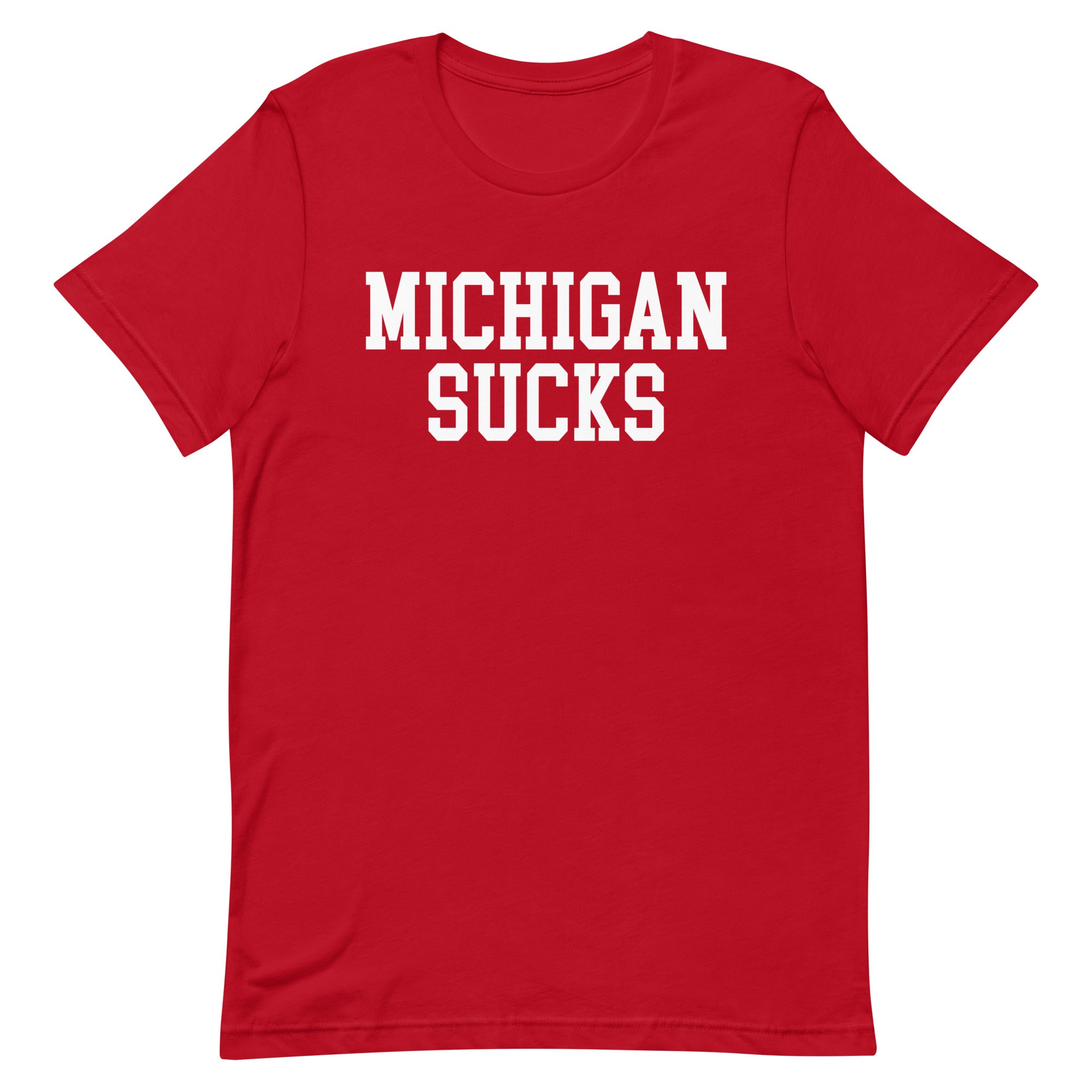 Michigan Sucks Ohio State Rivalry T Shirt - Red Shirt - rivalryweek