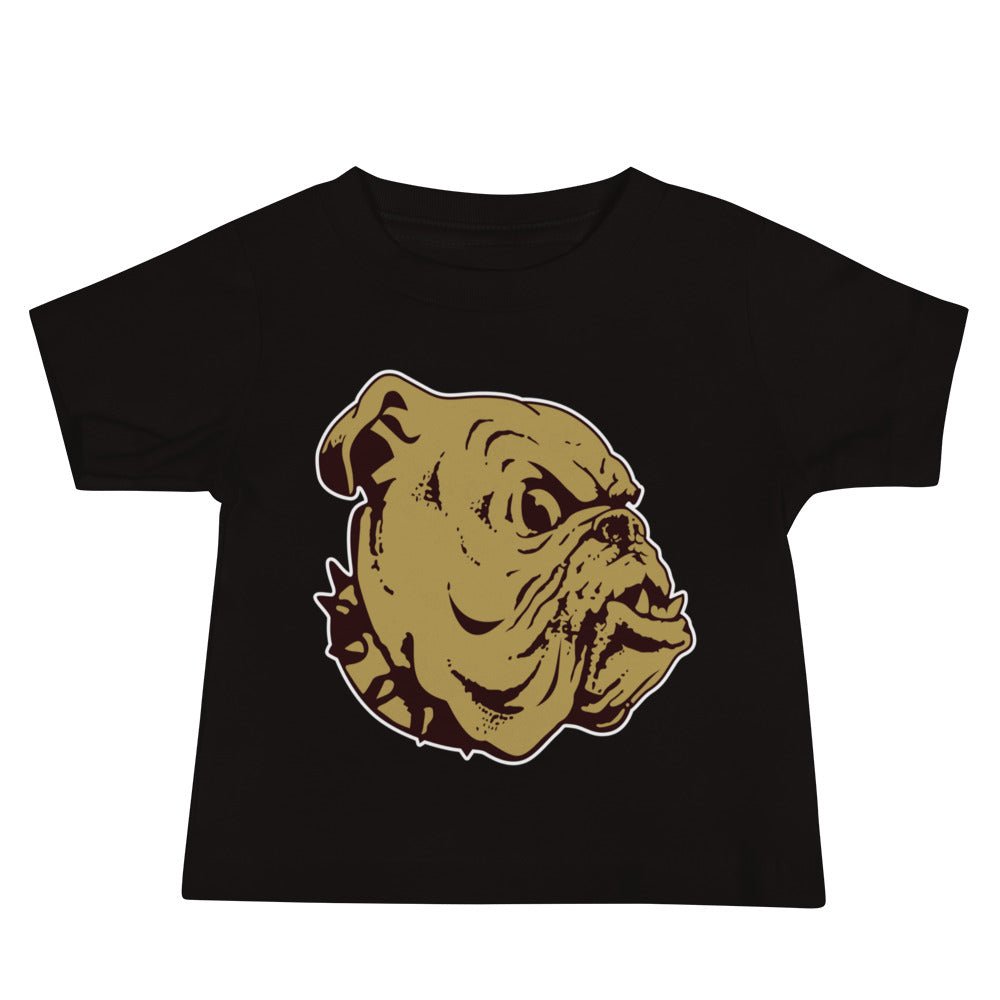 Mississippi State Vintage Baby T Shirt - 1950s Big Bad Bulldog Art Baby Staple Tee - rivalryweek