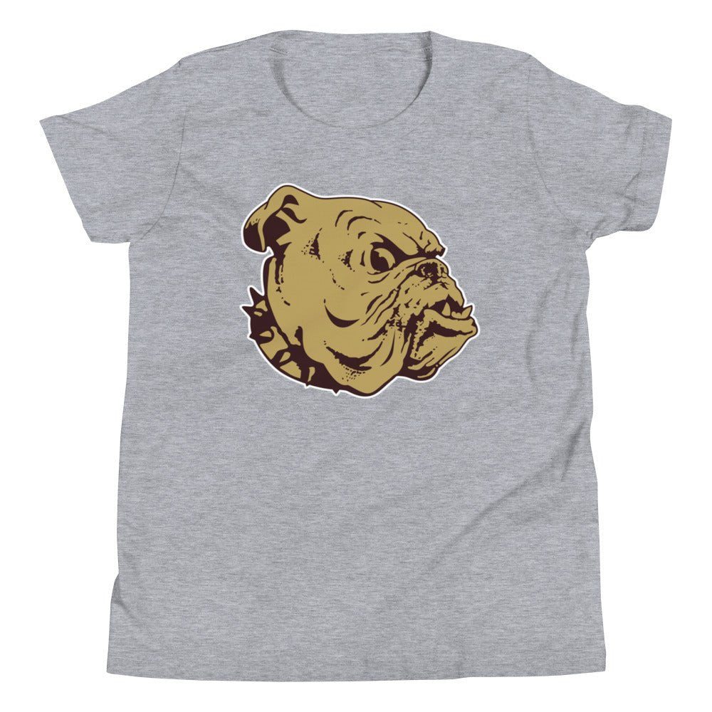 Mississippi State Vintage Kids Youth Shirt - 1950s Big Bad Bulldog Art Youth Staple Tee - rivalryweek