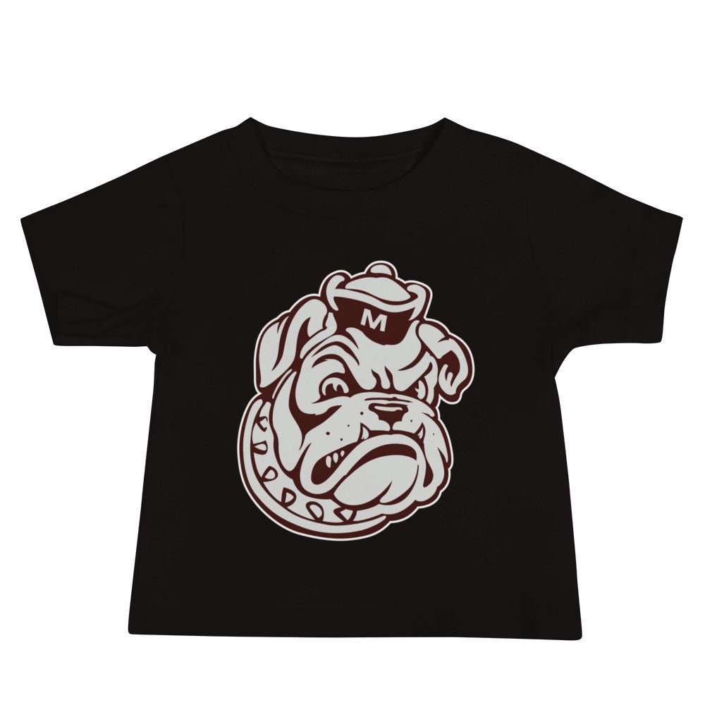 Mississippi State Vintage Mascot Baby T Shirt - 1950s Sailor Bulldog Art Baby Staple Tee - rivalryweek