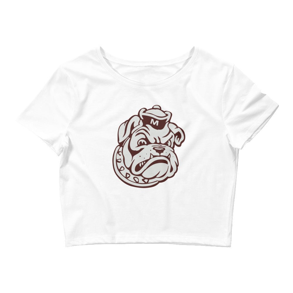 Mississippi State Vintage Mascot Crop Top - 1950s Sailor Bulldog Art Crop Top - rivalryweek