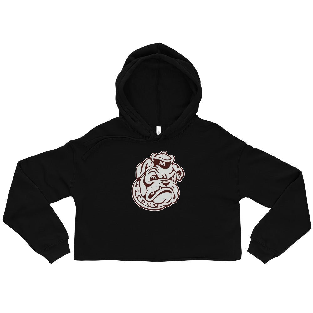 Mississippi State Vintage Mascot Women's Cropped Hoodie - 1950s Sailor Bulldog Art Cropped Hoodie - rivalryweek