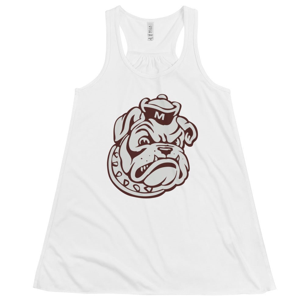 Mississippi State Vintage Mascot Women's Flowy Tank Top - 1950s Sailor Bulldog Art W Tank Top - rivalryweek