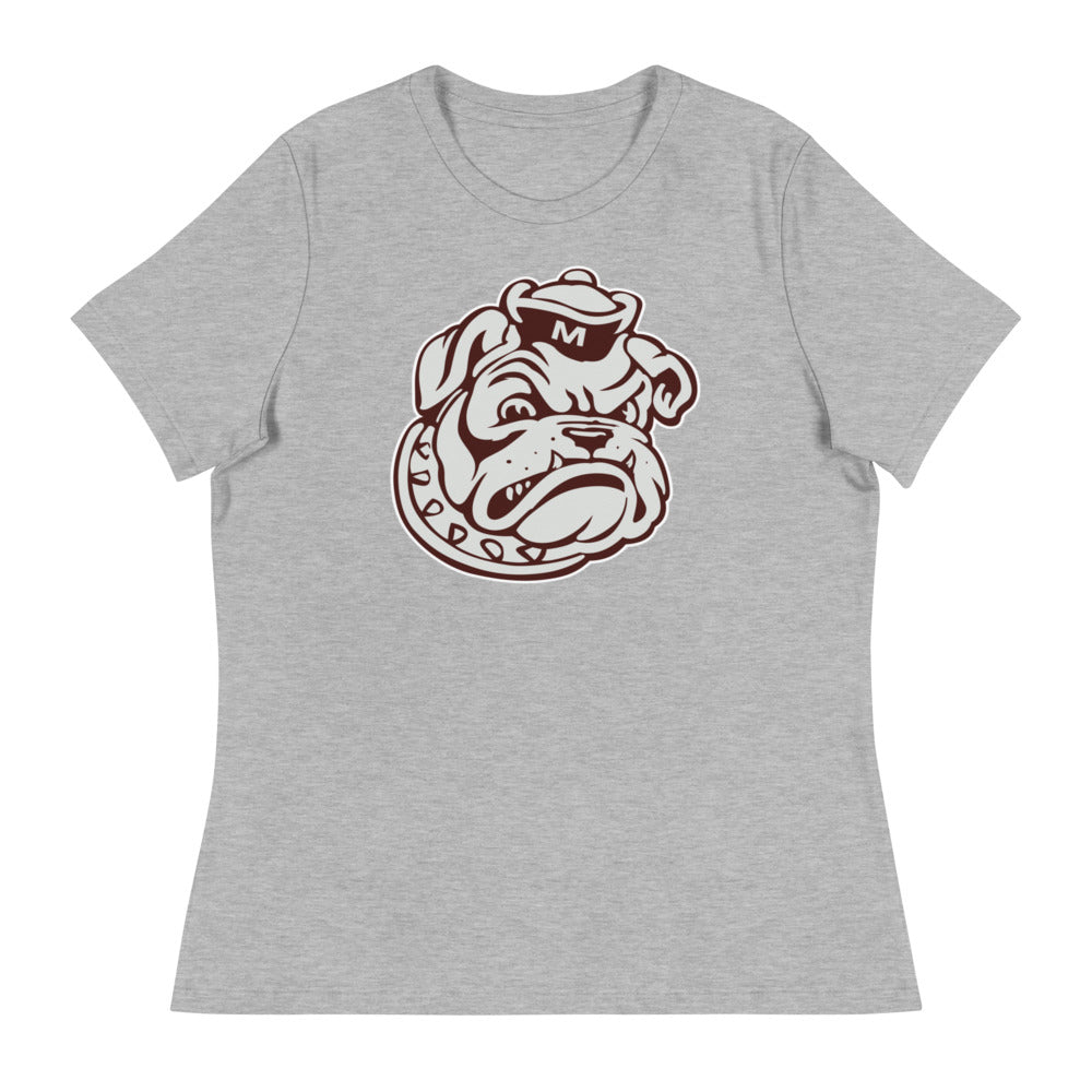 Mississippi State Vintage Mascot Women's Relaxed Shirt - 1950s Sailor Bulldog Art W Relaxed T Shirt - rivalryweek