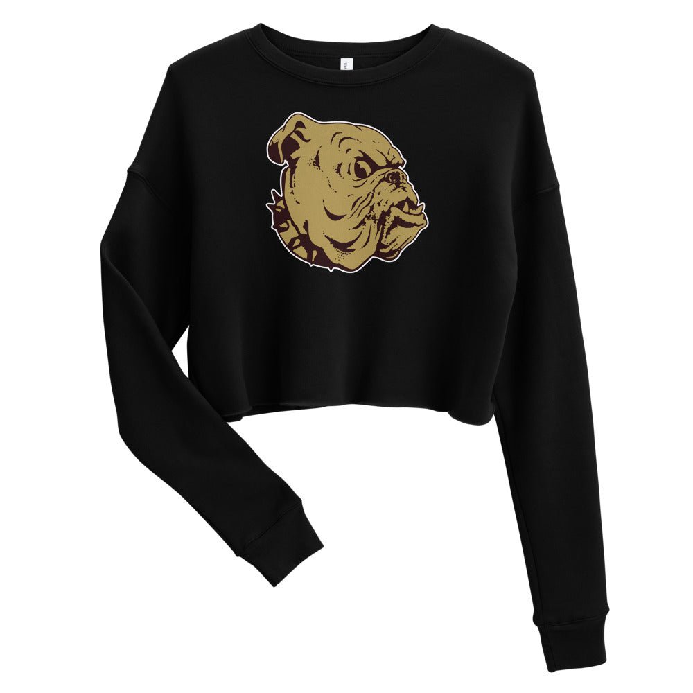 Mississippi State Vintage Women's Cropped Sweatshirt - 1950s Big Bad Bulldog Art Cropped Sweatshirt - rivalryweek