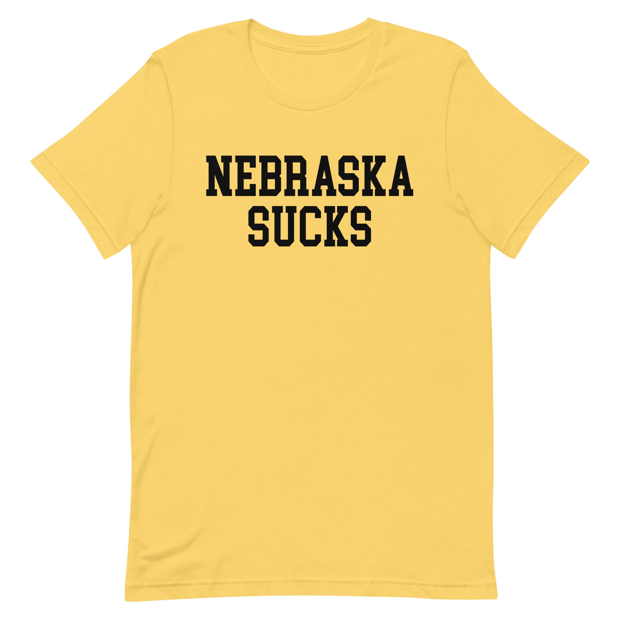 Nebraska Sucks Iowa Rivalry T Shirt Yellow Shirt - rivalryweek